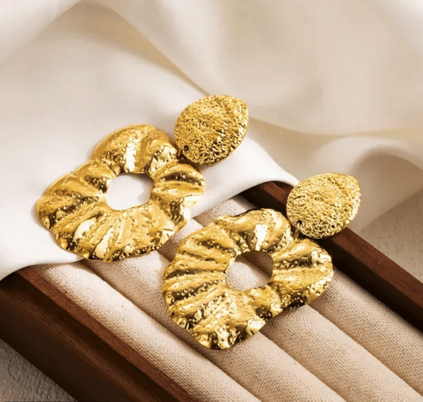 Boucles d'Oreilles Ronds plissés